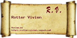 Rotter Vivien névjegykártya